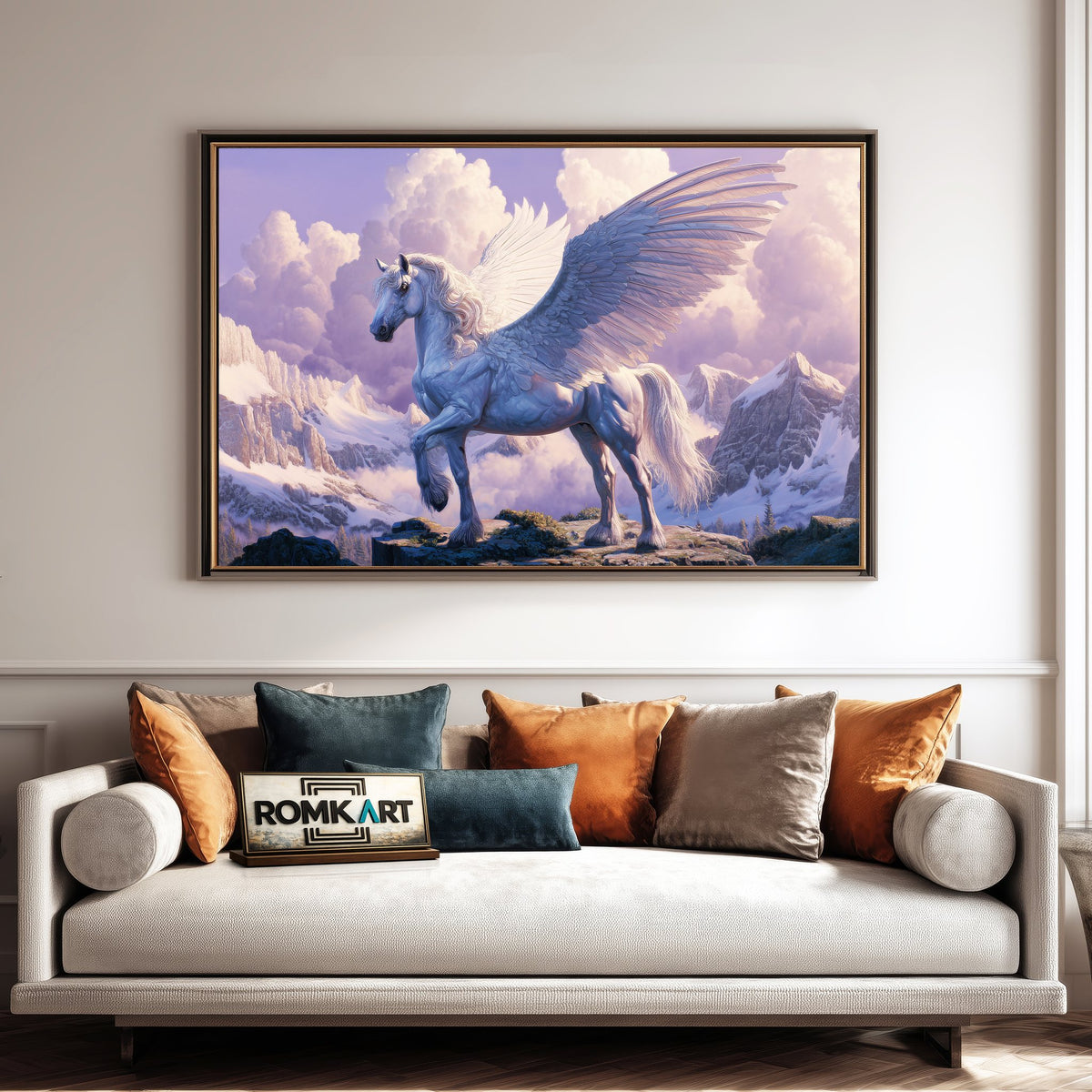Majestic White Pegasus Fantasy Oil Painting - image 4
