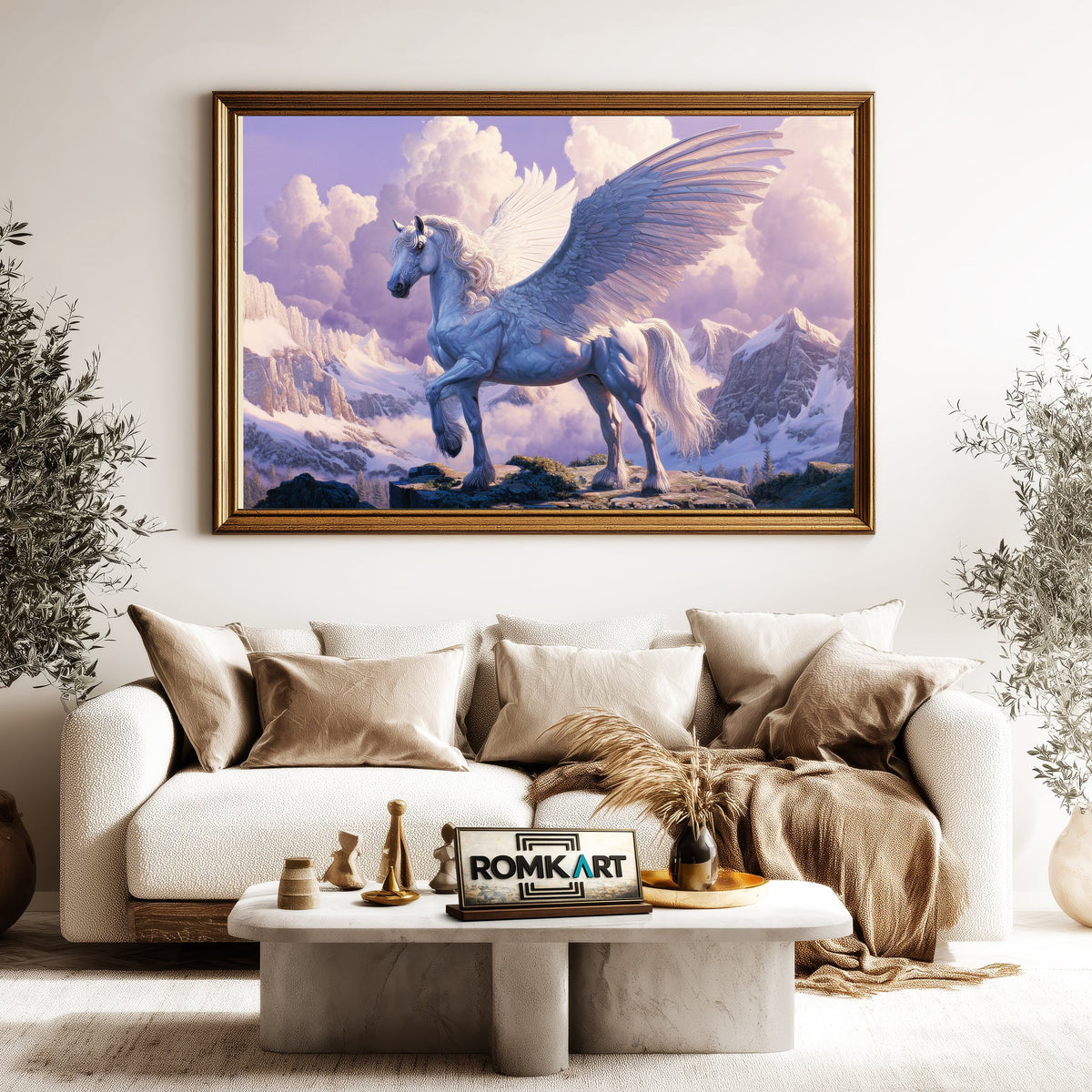 Majestic White Pegasus Fantasy Oil Painting - image 5