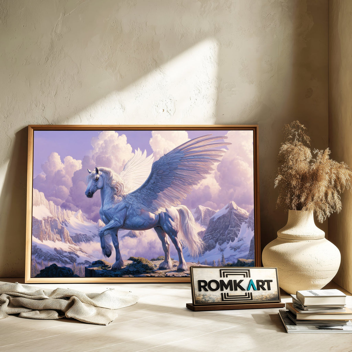 Majestic White Pegasus Fantasy Oil Painting - image 6