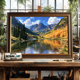 Maroon Bells, Colorado Landscape Oil Painting - image 2