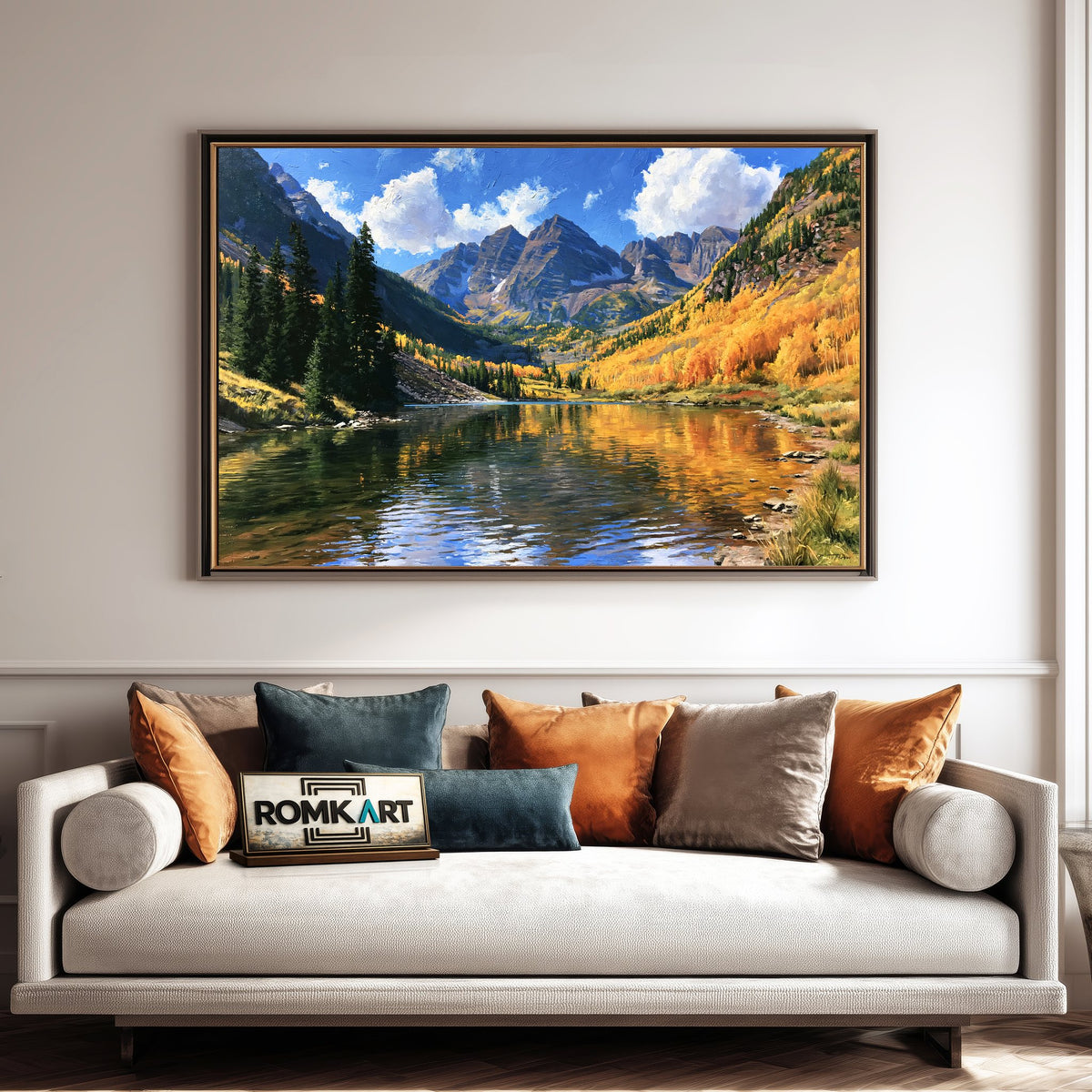 Maroon Bells, Colorado Landscape Oil Painting - image 4