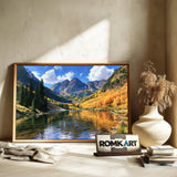 Maroon Bells, Colorado Landscape Oil Painting - image 6