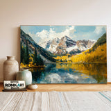 Maroon Bells Landscape Oil Painting - image 3