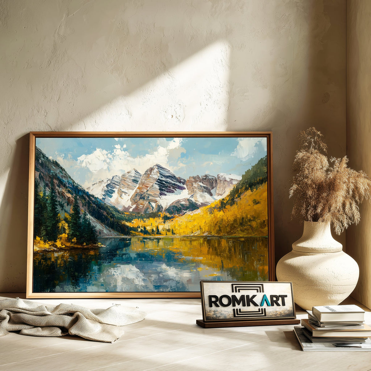 Maroon Bells Landscape Oil Painting - image 6