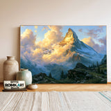 Matterhorn Majestic Alpine Landscape Oil Painting - image 3