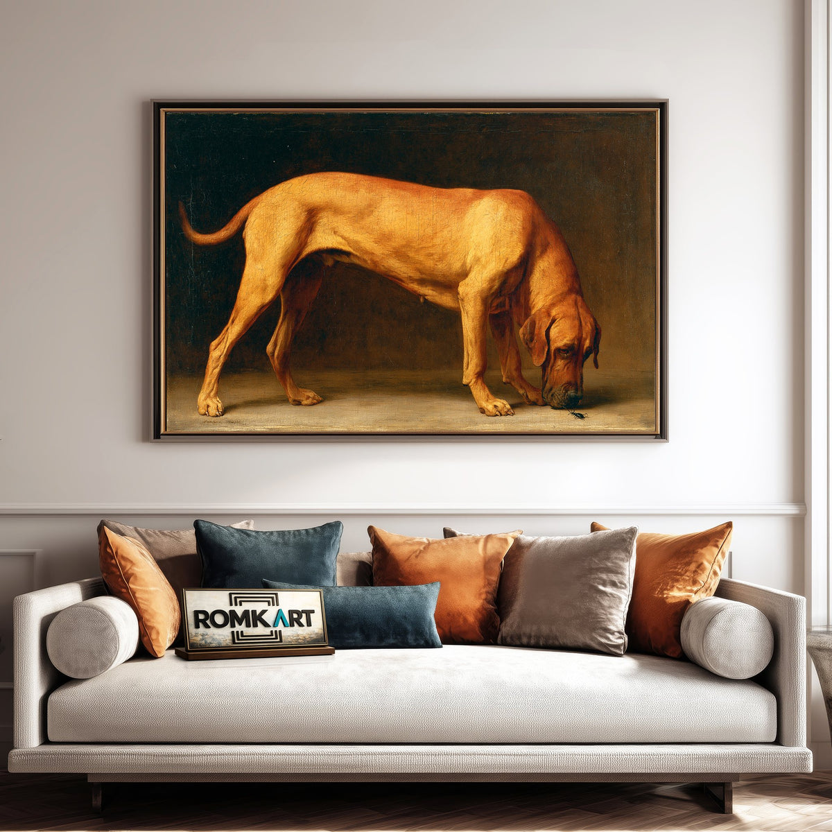 Mature Broholmer Dog Oil Painting - image 4