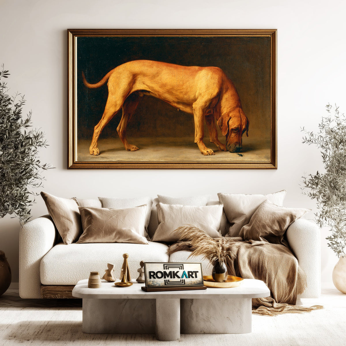 Mature Broholmer Dog Oil Painting - image 5