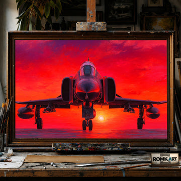 McDonnell Douglas F-4 Phantom II - Hand-Painted Oil Painting - View 1