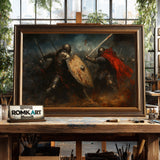 Medieval Battle Knight Historical Oil Painting - image 2