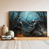 Medieval Battle Knights Historical Oil Painting - image 3