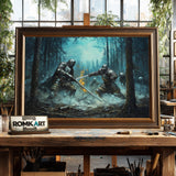 Medieval Battle Historical Oil Painting - image 2