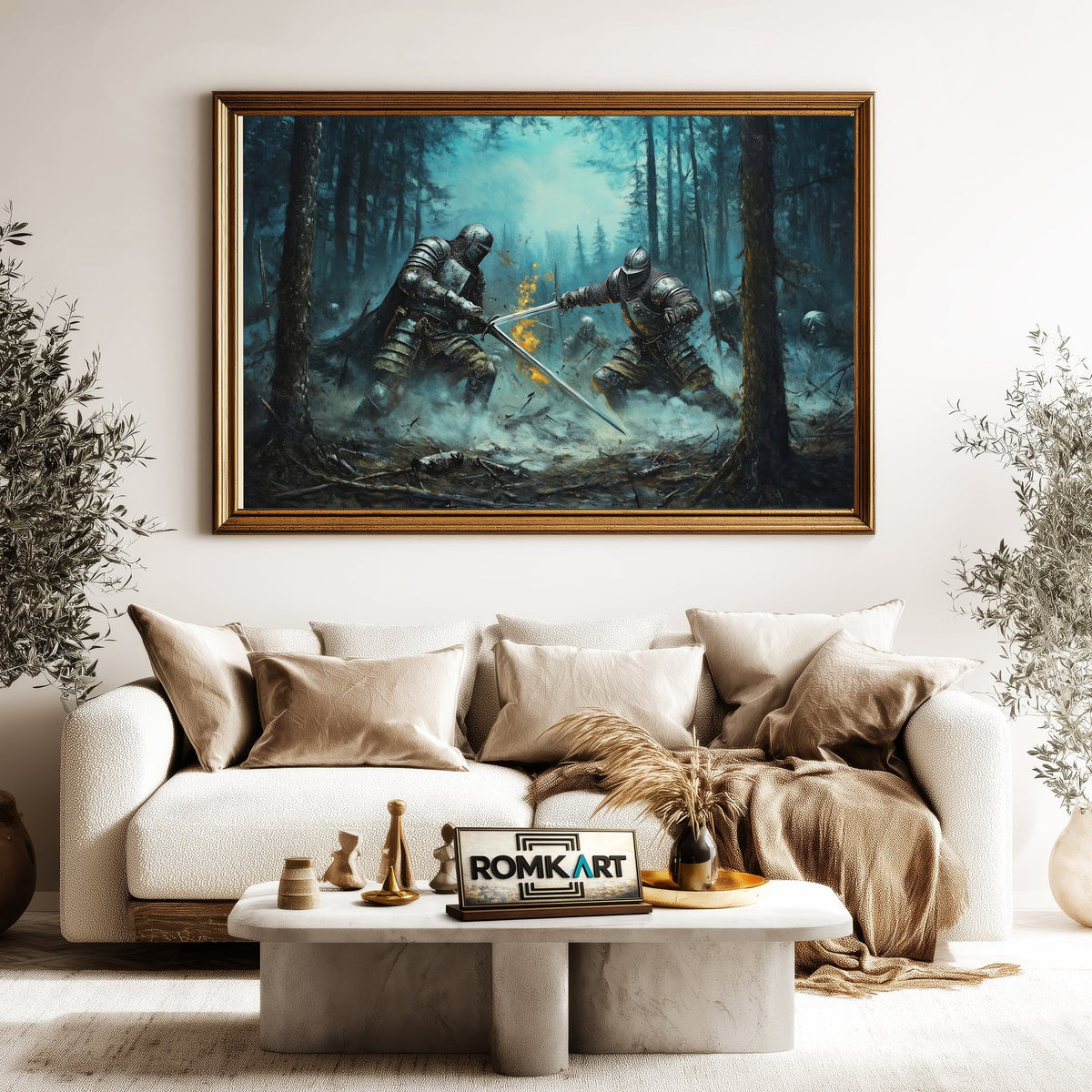 Medieval Battle Historical Oil Painting - image 5