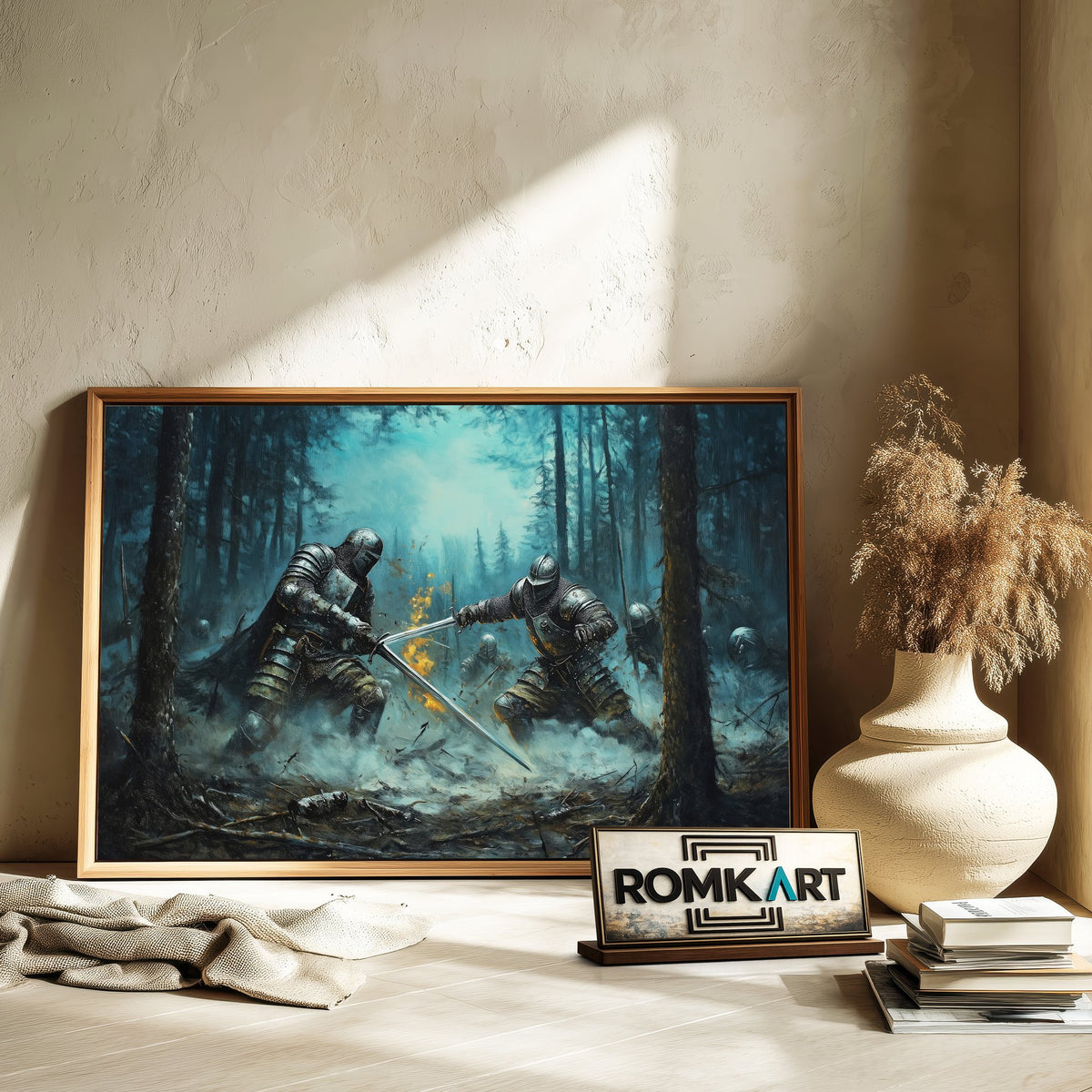 Medieval Battle Historical Oil Painting - image 6
