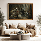 Medieval Battle Scene Historical Oil Painting - image 5