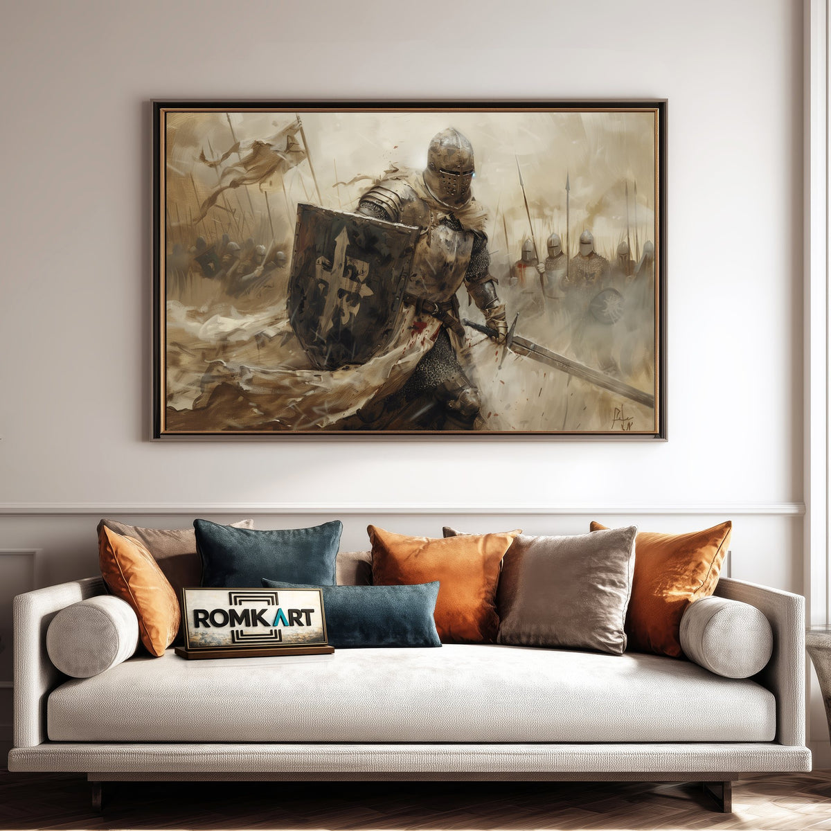 Medieval Knight Historical Oil Painting - image 4