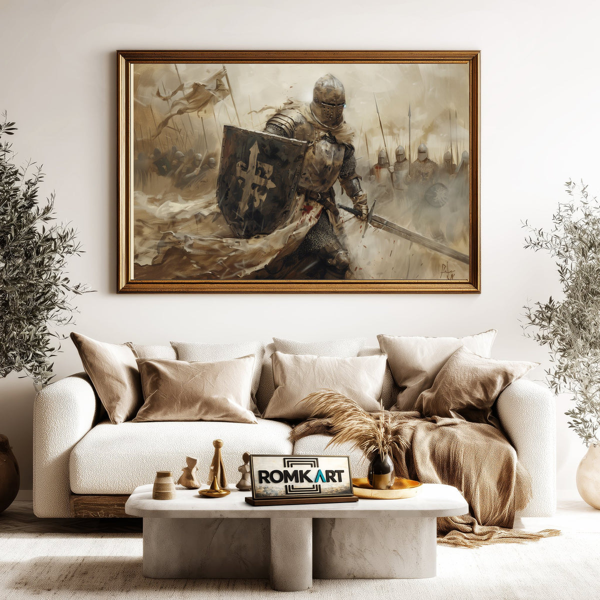 Medieval Knight Historical Oil Painting - image 5