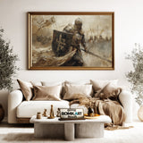 Medieval Knight Historical Oil Painting - image 5