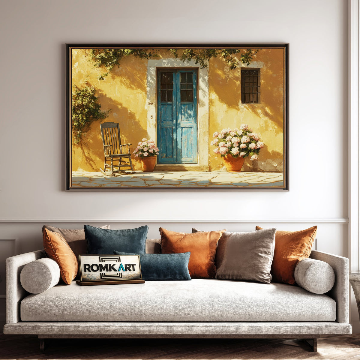 Mediterranean Doorway Countryside Oil Painting - image 4