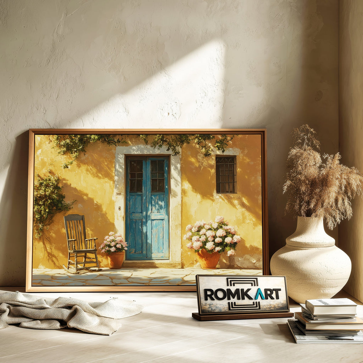 Mediterranean Doorway Countryside Oil Painting - image 6