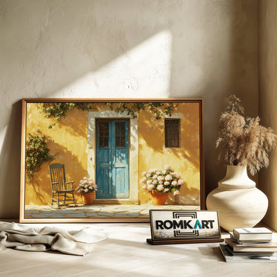 Mediterranean Doorway Countryside Oil Painting - image 6