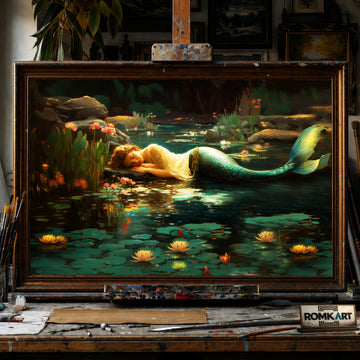 Mermaid 2 hand-painted oil painting on canvas