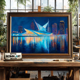 Milwaukee Skyline Oil Painting - image 2