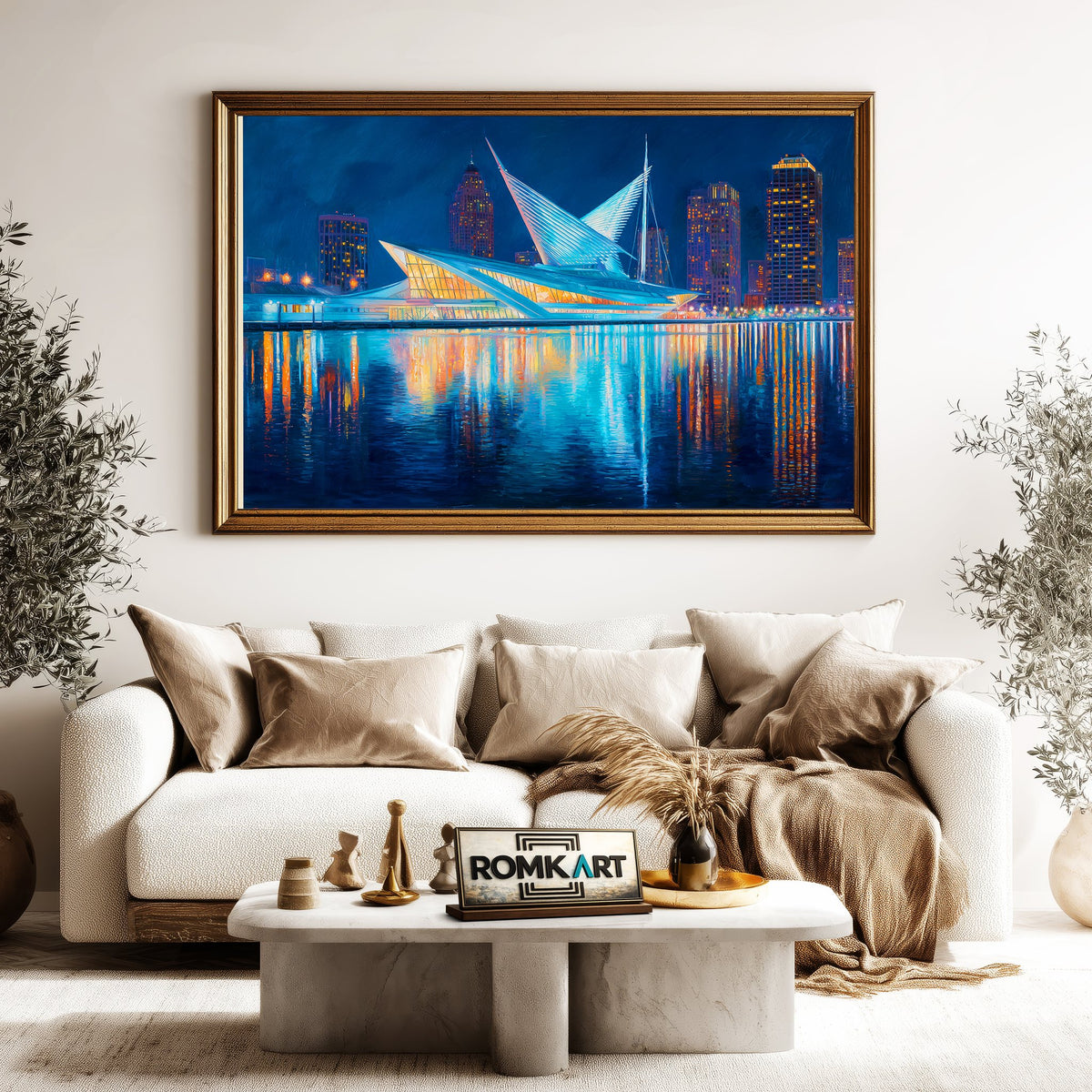 Milwaukee Skyline Oil Painting - image 5