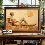 Minimalist Women And Moon Oil Painting - image 2