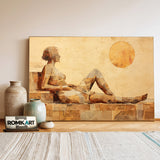 Minimalist Women And Moon Oil Painting - image 3