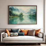 Misty Morning in Chinese Village Asian Art Oil Painting - image 4
