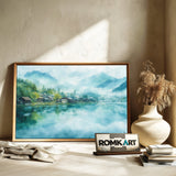 Misty Village Asian Oil Painting - image 6