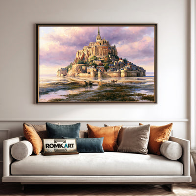 Mont Saint Michel Christian Oil Painting - image 4