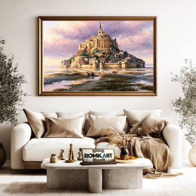 Mont Saint Michel Christian Oil Painting - image 5