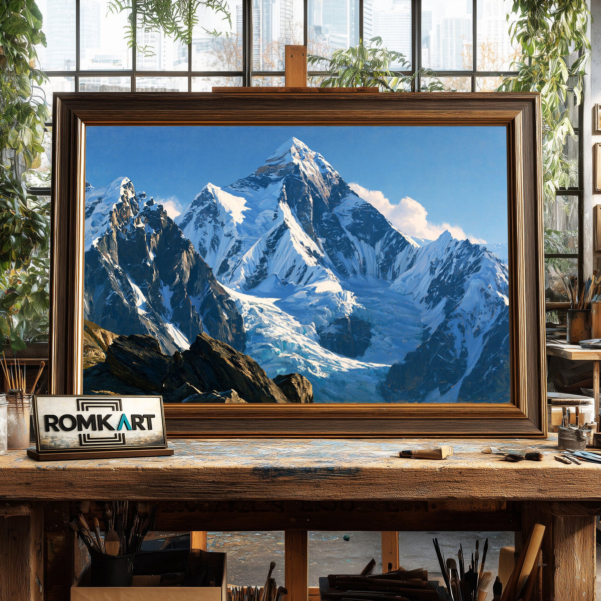 Monumental Himalayan Panorama Oil Painting - image 2