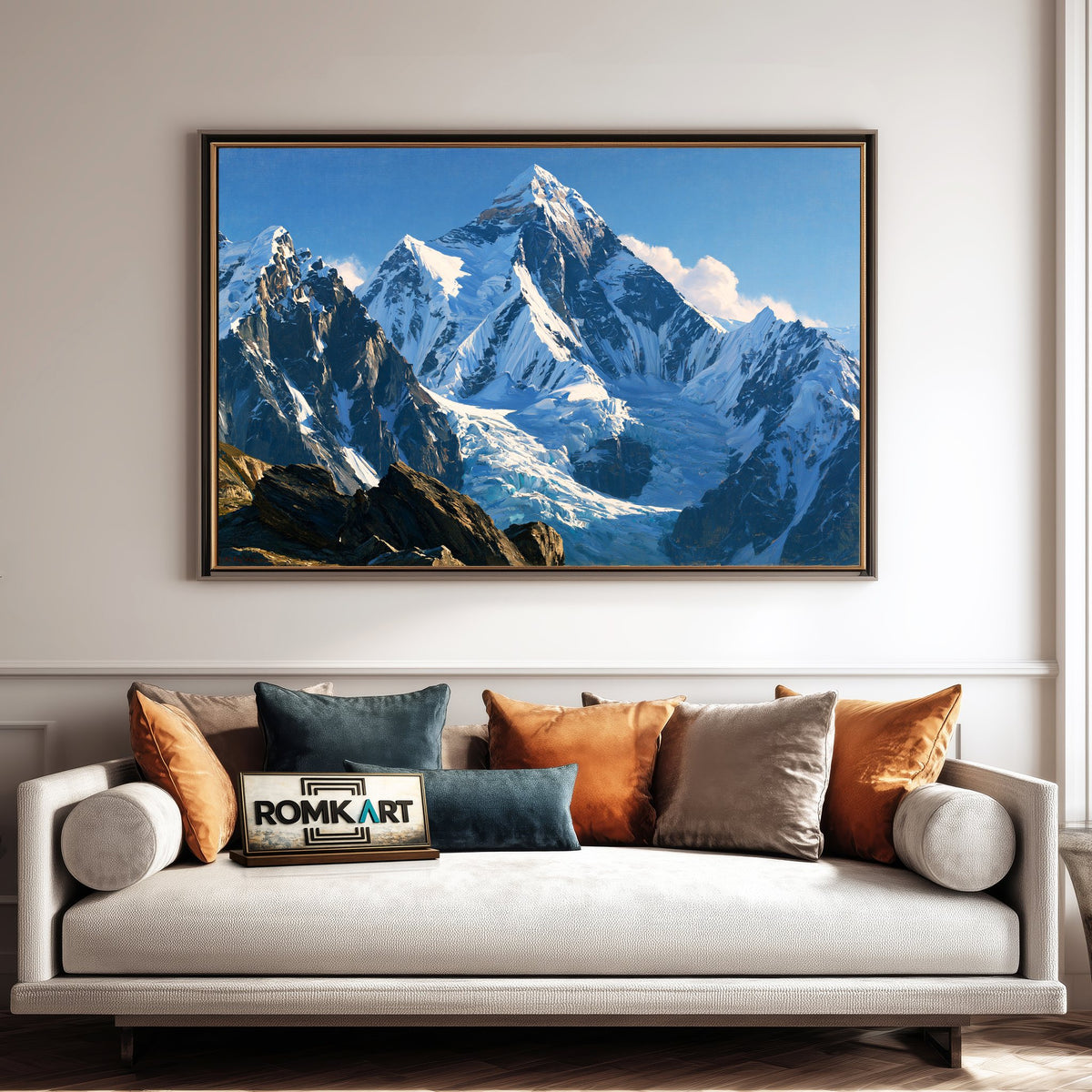 Monumental Himalayan Panorama Oil Painting - image 4