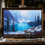 Moraine Lake, Banff National Park hand-painted oil painting on canvas
