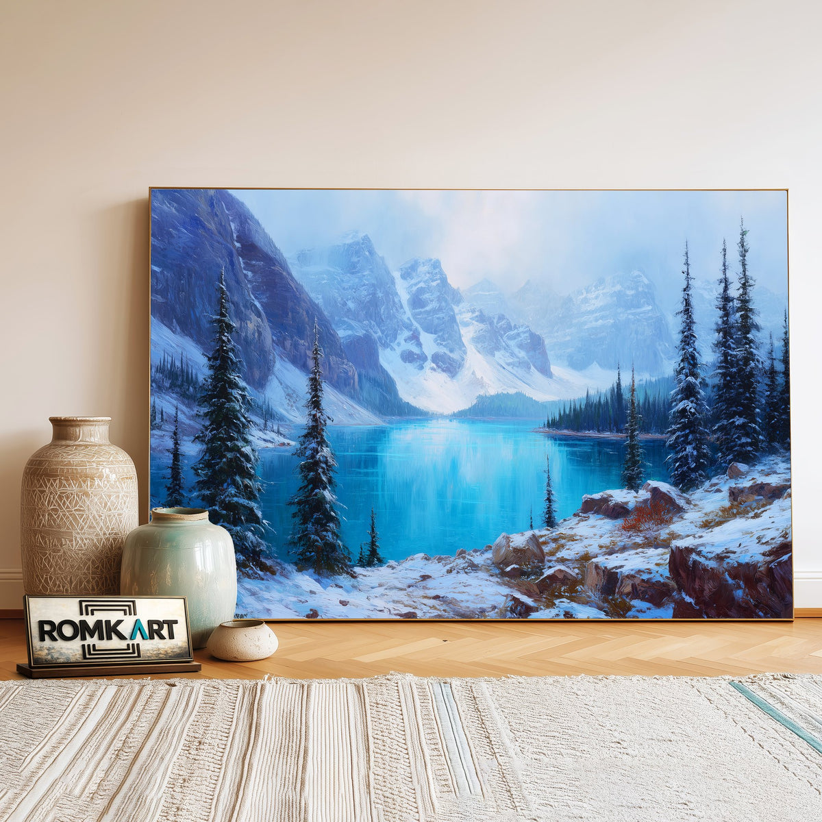 Moraine Lake, Banff National Park Waterscape Oil Painting - image 3
