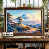 Mount Fuji Anime Landscape Oil Painting - image 2