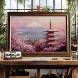 Mount Fuji at Sunset Landscape Oil Painting - image 2