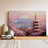 Mount Fuji at Sunset Landscape Oil Painting - image 3