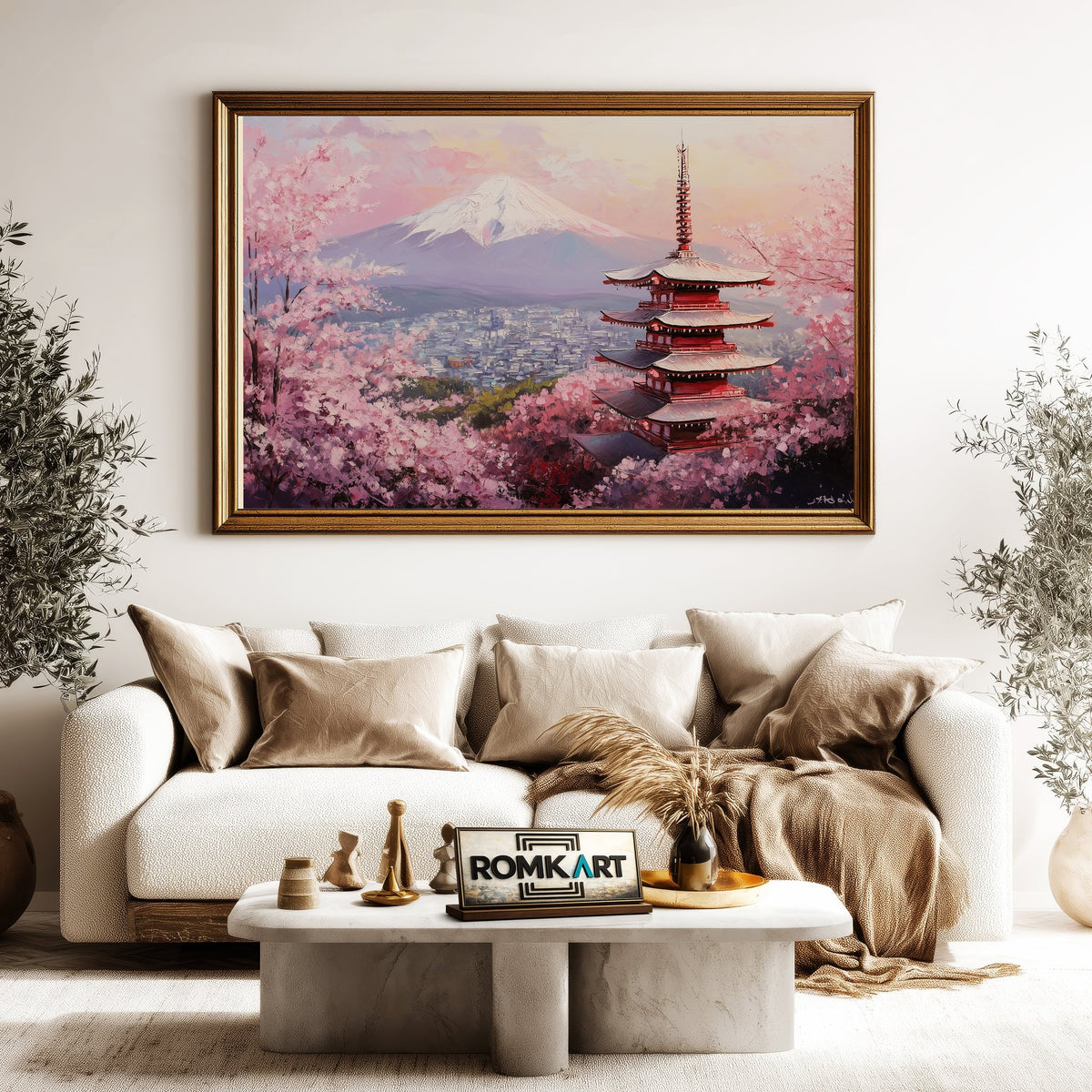 Mount Fuji at Sunset Landscape Oil Painting - image 5