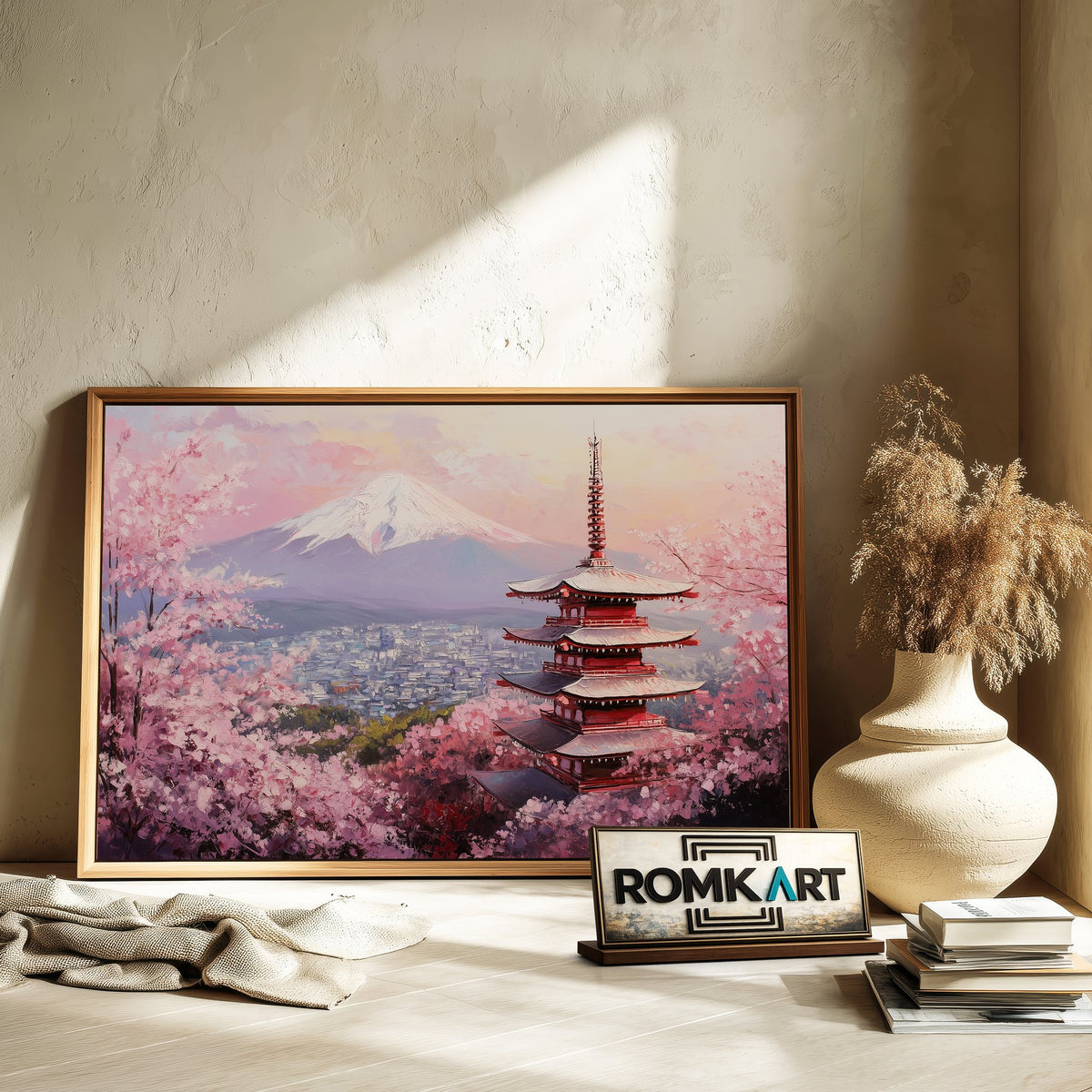 Mount Fuji at Sunset Landscape Oil Painting - image 6