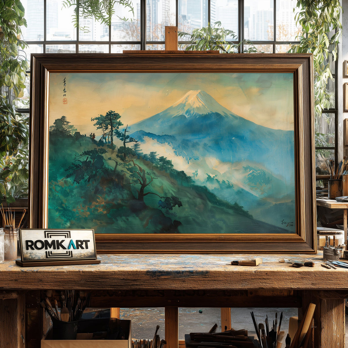 Mount Fuji Landscape Oil Painting - image 2