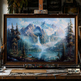 Mountain Landscape hand-painted oil painting on canvas