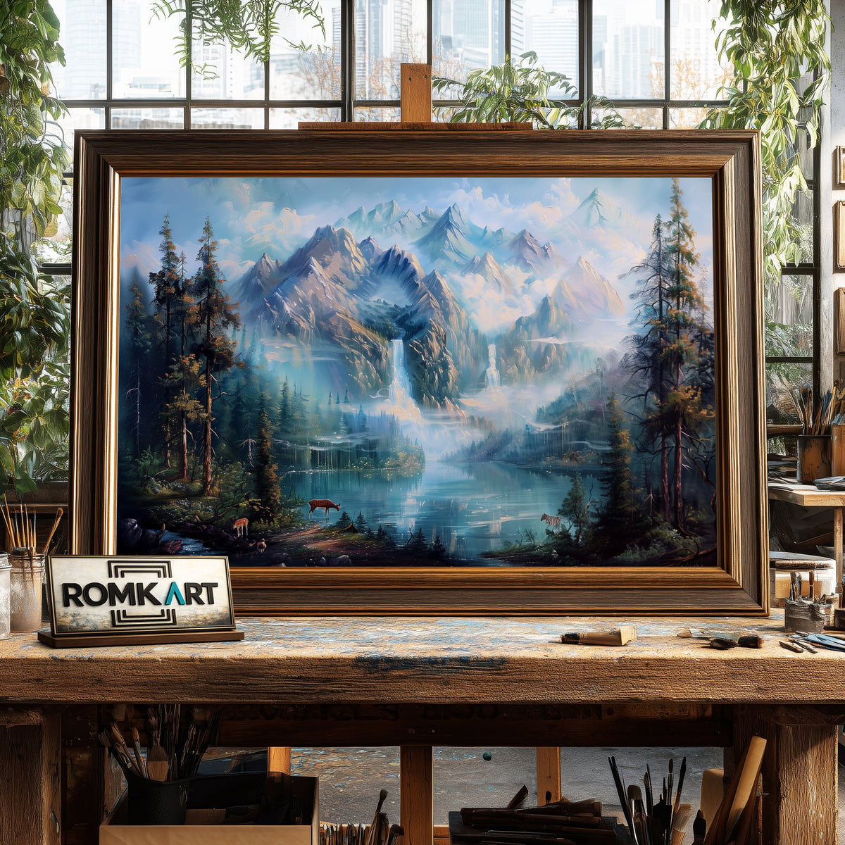 Mountain Landscape Oil Painting - image 2