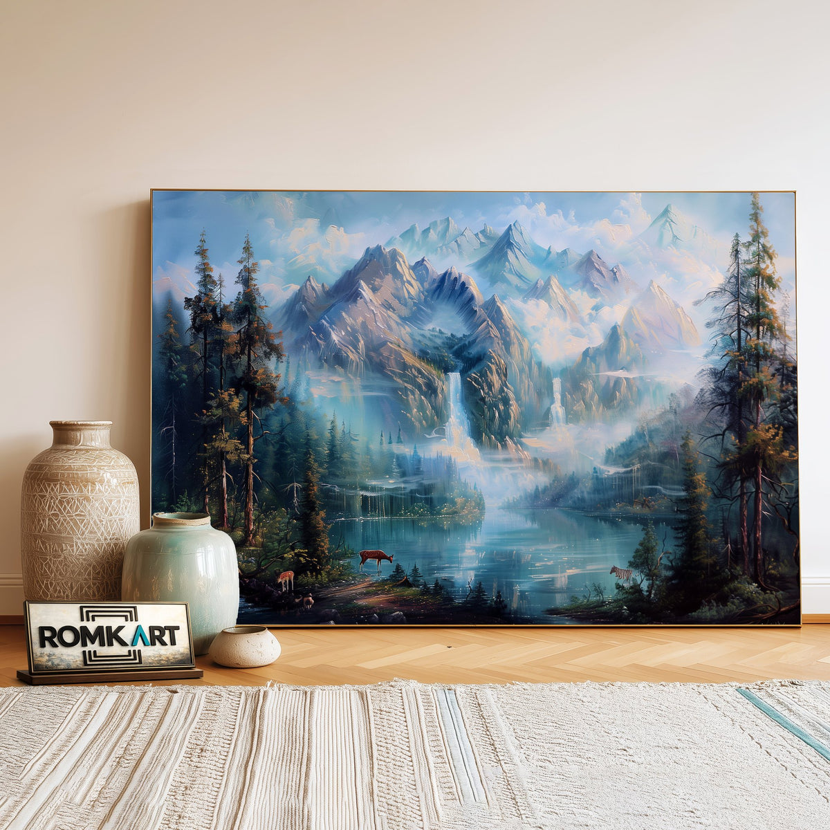 Mountain Landscape Oil Painting - image 3