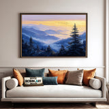 Mountain over Sunrise Landscape Oil Painting - image 4