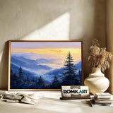 Mountain over Sunrise Landscape Oil Painting - image 6