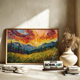 Mountain Pine Tree Landscape Forest Landscape Oil Painting - image 6