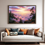 Mountain Vista Above The Clouds At Sunrise Oil Painting - image 4